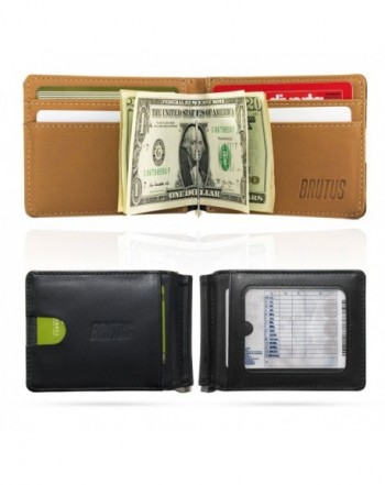 Mens RFID money clip wallet