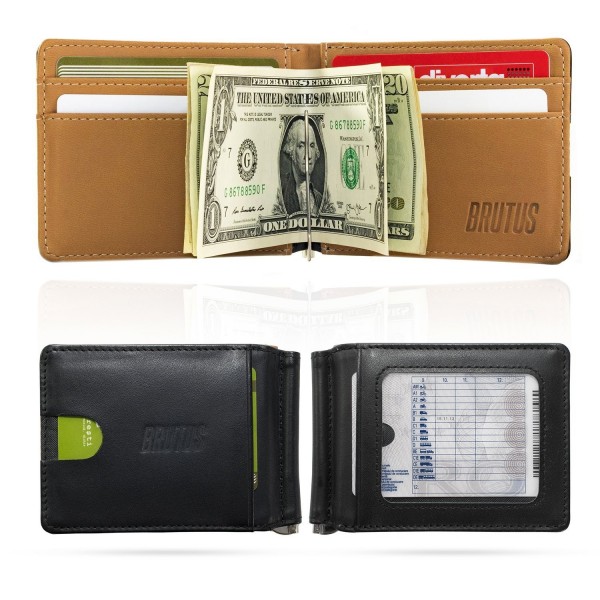 Mens RFID money clip wallet
