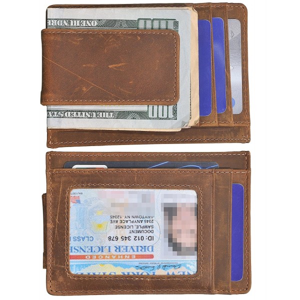 Wallet Genuine Leather Pocket Window