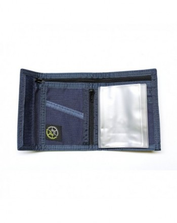 Nylon Bifold Wallet Zippered Pocket