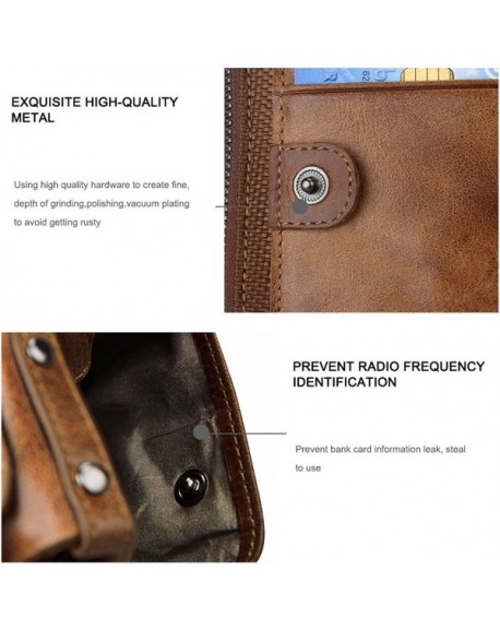 RFID Blocking Wallets Genuine Leather Wallet for Men Bifold Wallet 2 ...