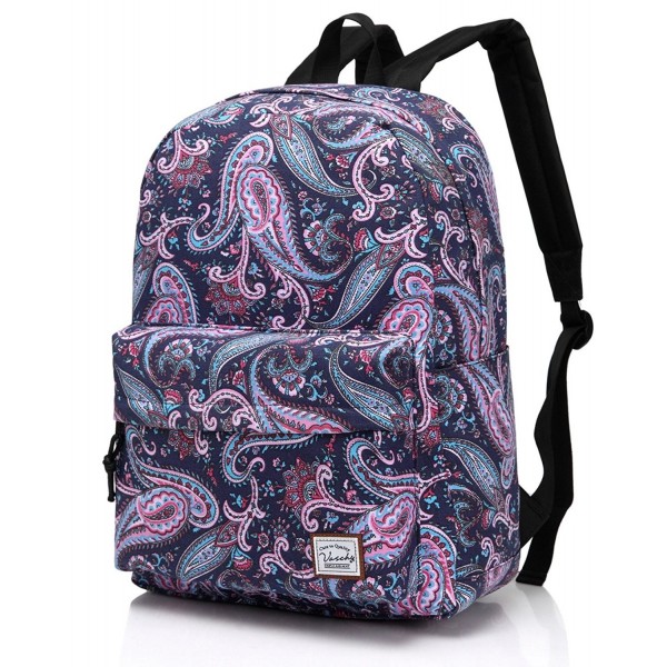 Vaschy Backpack Daypack Pockets Paisley