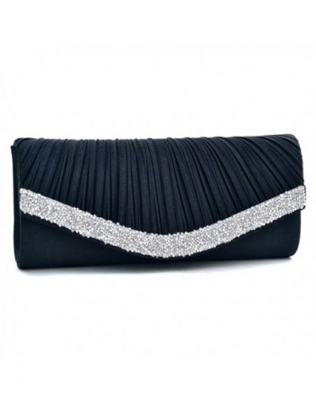 Rhinestone Evening Crystal Pleated Handbag