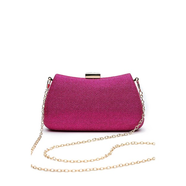 Clutch Evening Glitter Handbag fuchsia