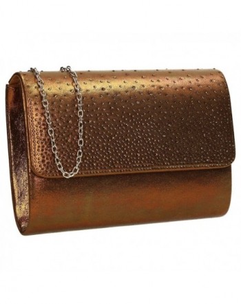 Natalie Diamante Metallic Clutch Bag