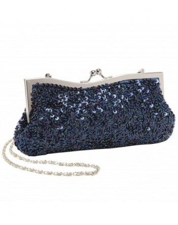 Dazzling Sequined Baguette Evening Clutch