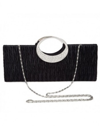 Chichitop Rhinestone Pleated Evening Handbag