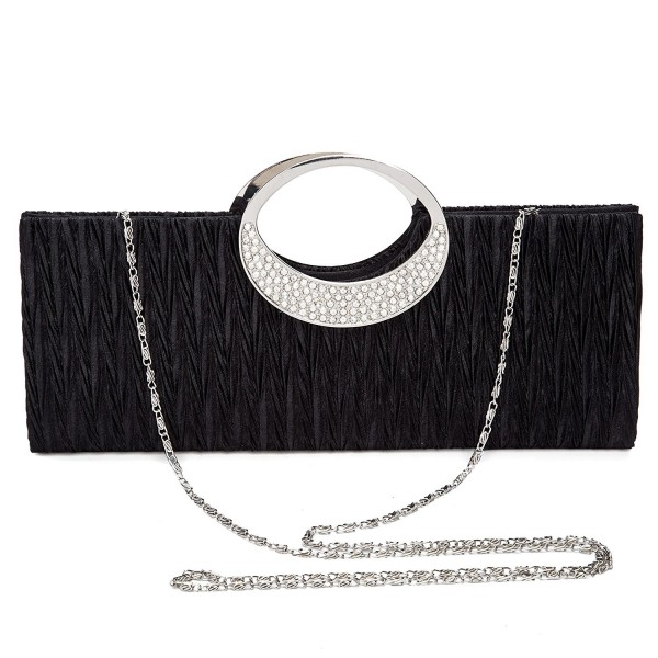 Chichitop Rhinestone Pleated Evening Handbag