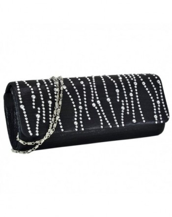 Rhinestone Evening Crystal Pleated Handbag