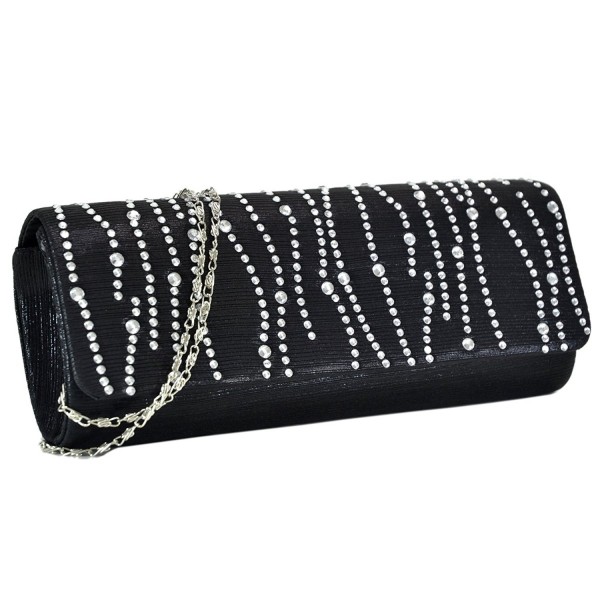 Rhinestone Evening Crystal Pleated Handbag