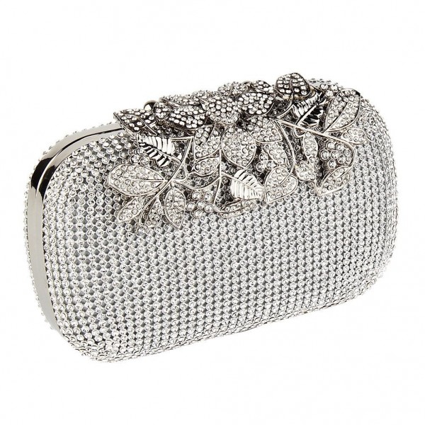 Diamante Crystal Diamond Evening Bag Unique Clasp Clutch Purse Party ...