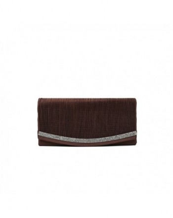 Envelope Pleated Evening Handbag chocolate