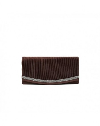 Envelope Pleated Evening Handbag chocolate