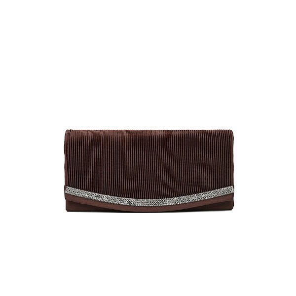 Envelope Pleated Evening Handbag chocolate