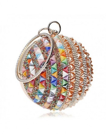 Clutch Handbag Rhinestone Evening Multicolor