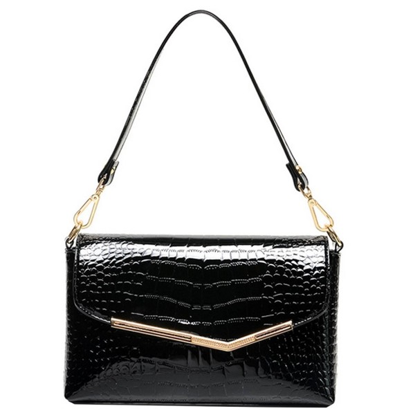 Leather Handbag Alligator Pattern Shoulder