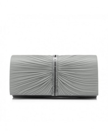 Clutch Evening Handbags Rhinestones Pleated