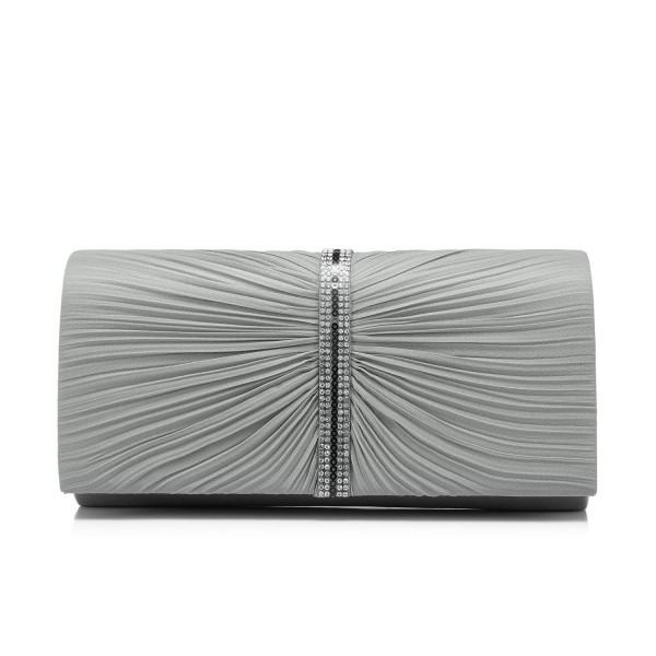 Clutch Evening Handbags Rhinestones Pleated