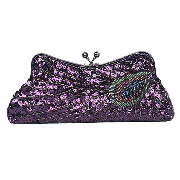 Lifewish Handbag Beaded Peacock Sequins Lifewish Handbag Beaded Peacock Sequins