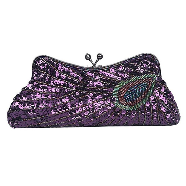 Lifewish Handbag Beaded Peacock Sequins