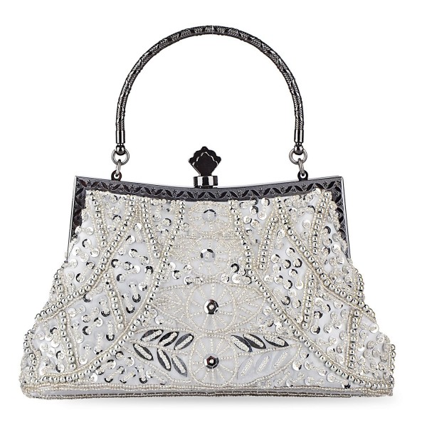 Women's Vintage Style Beaded And Sequined Evening Bag Wedding Party ...