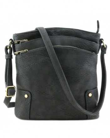 Triple Pocket Large Crossbody Dark