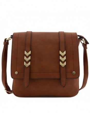 Double Compartment Large Crossbody Brown