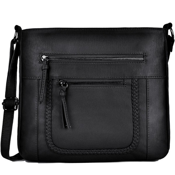 Crossbody Leather Sunny Snowy black