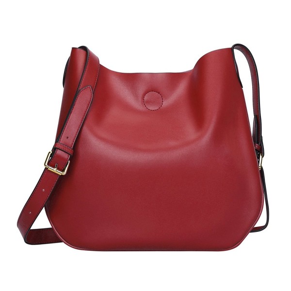 S ZONE Leather Crossbody Simple Shoulder