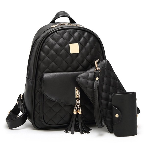 Womens Fashion Quilted Backpack Leather