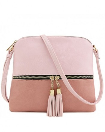 Tassel Accent Colorblock Medium Crossbody