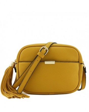 Square Tassel Crossbody Bag Mustard