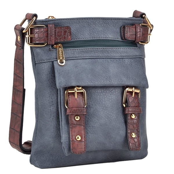 Dasein Belted Crossbody Leather Messenger