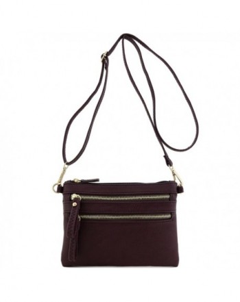 Multi Zipper Pocket Wristlet Crossbody