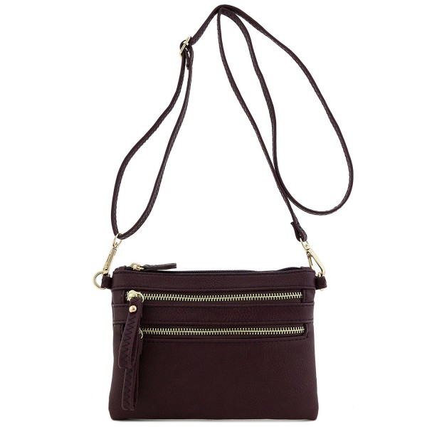 Multi Zipper Pocket Wristlet Crossbody