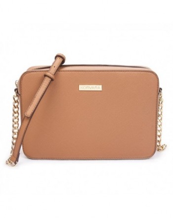 Korvara Saffiano Crossbody Bag Leather