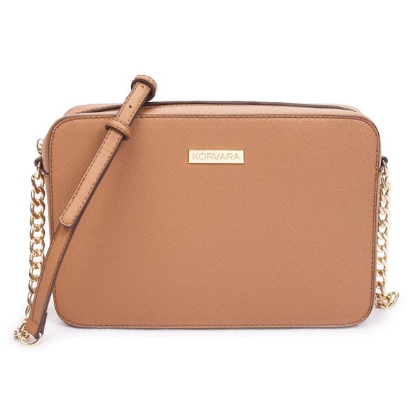 Korvara Saffiano Crossbody Bag Leather