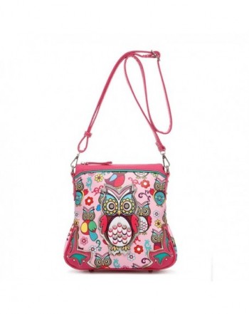 Colorful Owl Print Over Crossbody