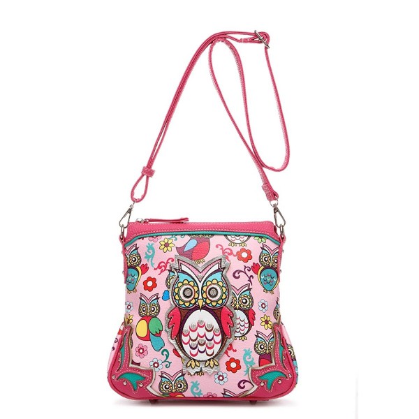 Colorful Owl Print Over Crossbody