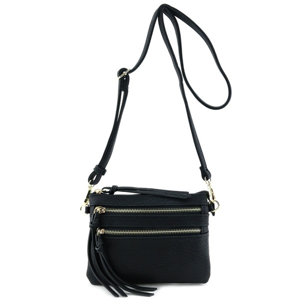 Multi Pocket Small Crossbody Black