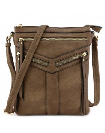 Double Compartment Crossbody Zipper Accent