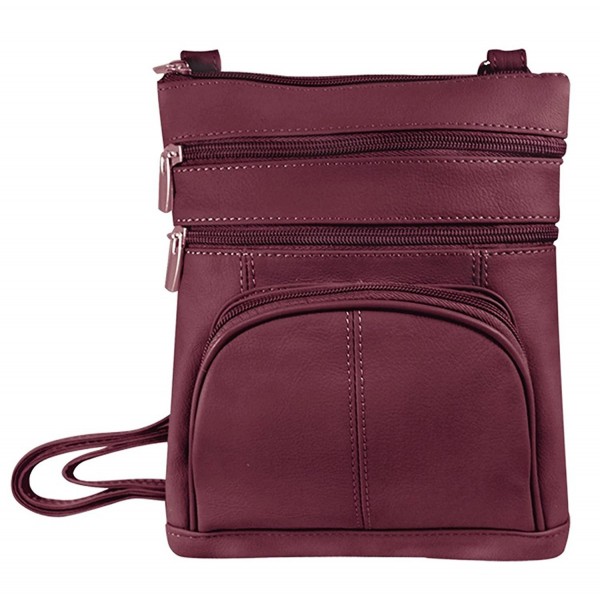 Vivoi Multi Pocket Genuine Leather Crossbody