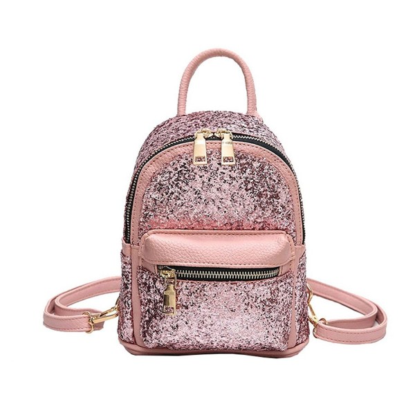 Girls Sequin Backpack Leather Purse