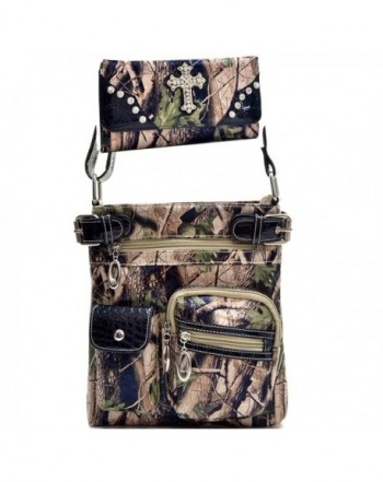 Western Camouflage Messenger Matching Wallet
