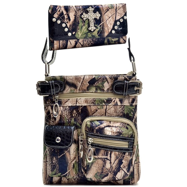 Western Camouflage Messenger Matching Wallet