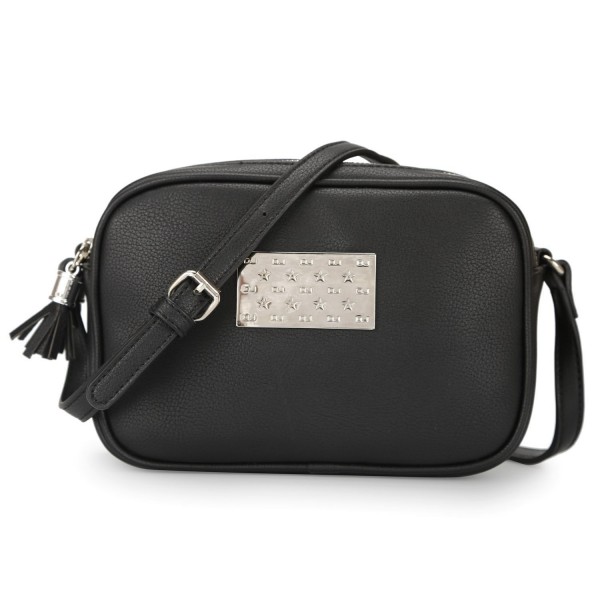 DAVIDJONES Leather Zipper Crossbody Strap