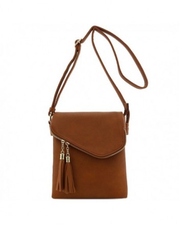 Double Compartment Flapover Medium Crossbody