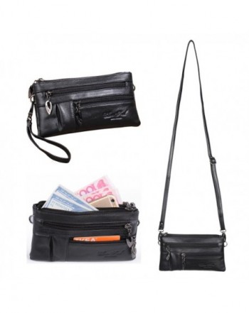 Crossbody Leather Wristlet Handbag Katloo