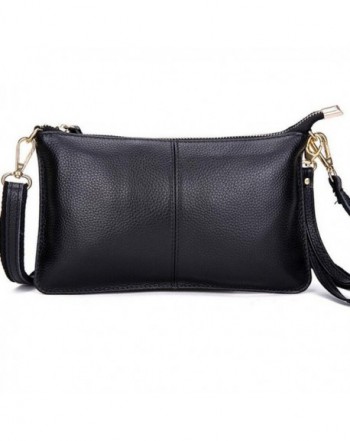 Mynos Genuine Leather Crossbody Wristlet