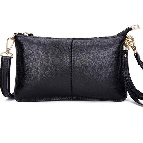 Mynos Genuine Leather Crossbody Wristlet